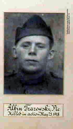 Pfc. Albin Trazewski, of Nutley, NJ, KIA, May 23, 1918