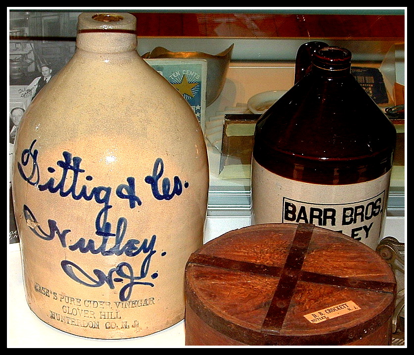 Dittig,  Pure Cider Vinegar, Ginny Bigley, Nutley Museum display, D.B. Crockett,Barr Bros,