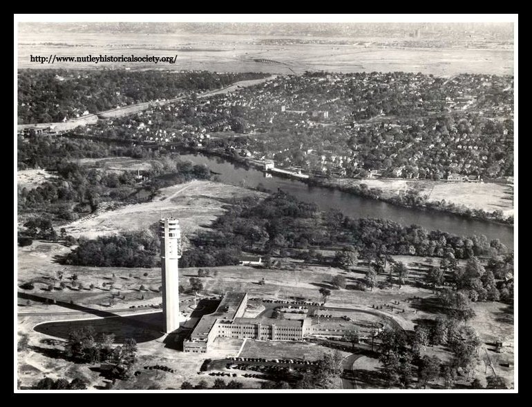 Nutley Historical Society photo collection: ITT microwave tower, aerial Nutley