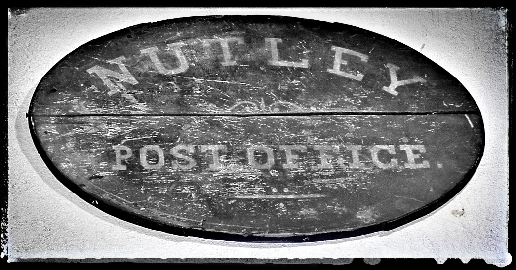 Nutley Post Office, wooden sign, Nutley Museum display, Nutley NJ, Nutley Historical Society