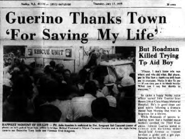 Guerino Thanks Town ‘For Saving My Life’ Nutley, NJ 1975