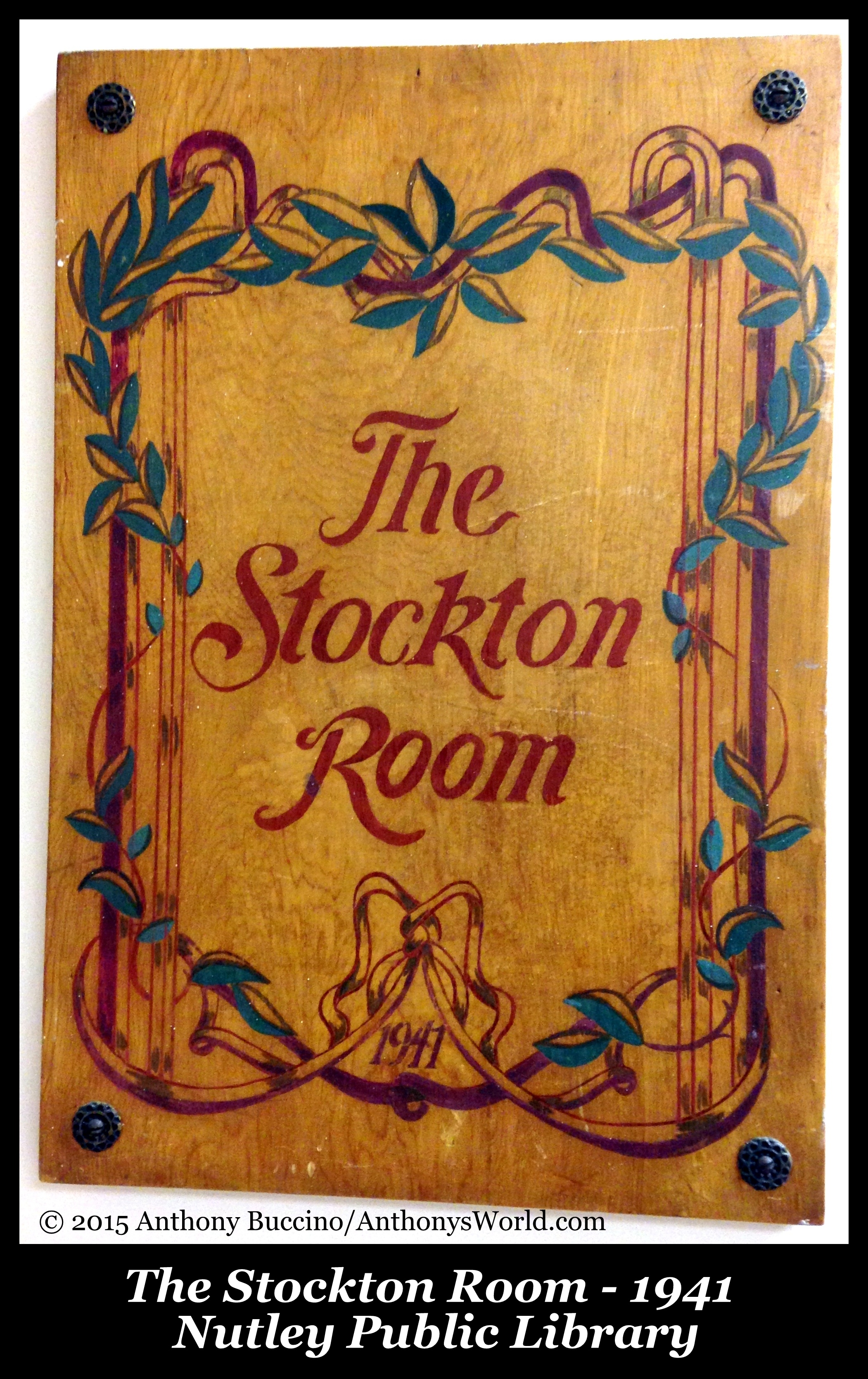 The Stockton Room, Nutley Public Library, Nutley NJ