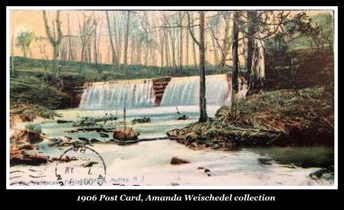 Kingsland Park Waterfalls, Nutley NJ,Amanda Weischedel post card, David Wilson author