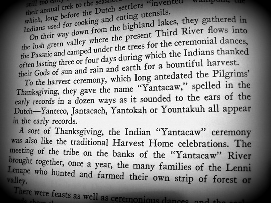 Yanticaw, Yantacaw, Lenni Lenape harvest feast in Nutley, NJ