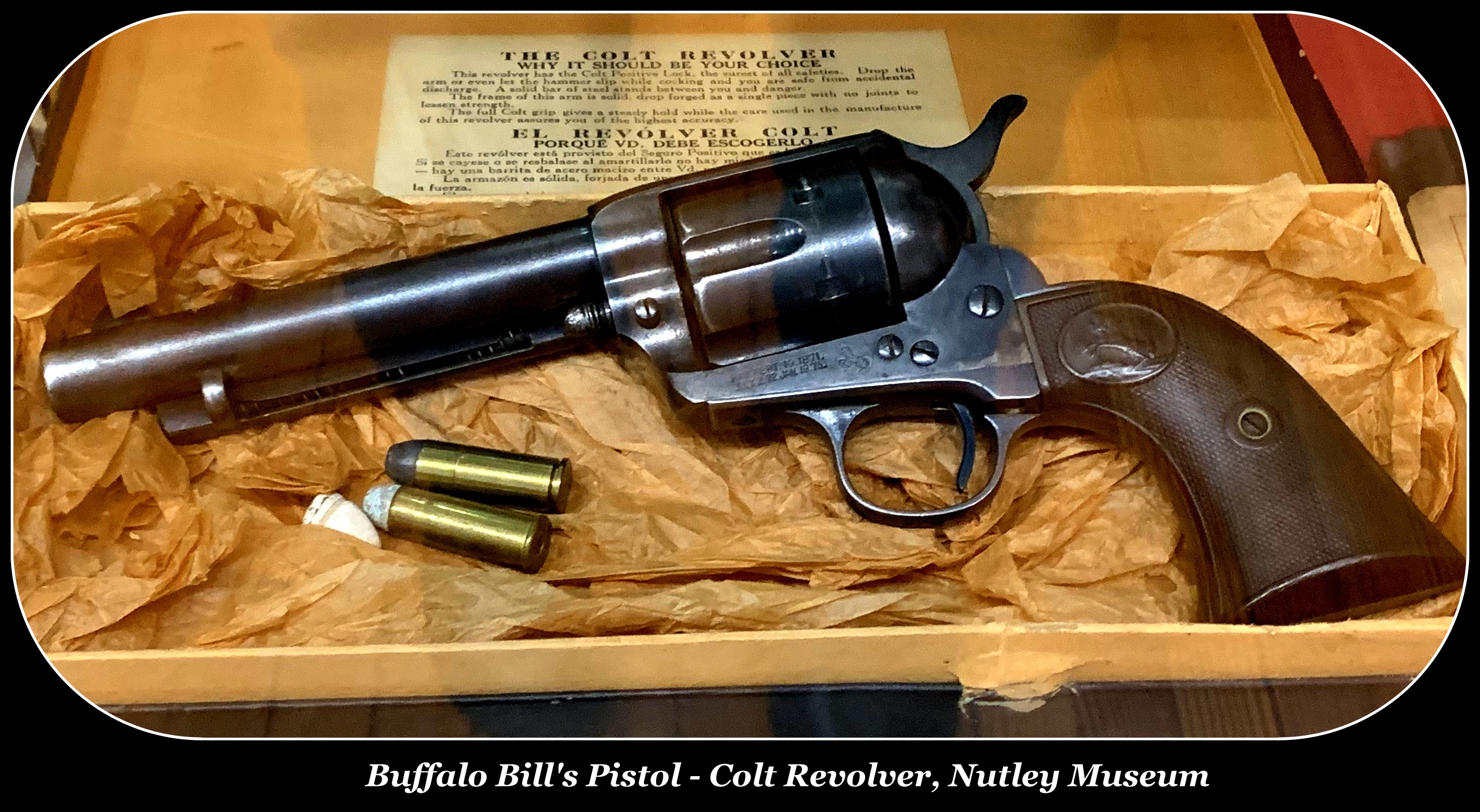 Nutley NJ Museum Exhibit:  Buffalo Bill's Colt Pistol