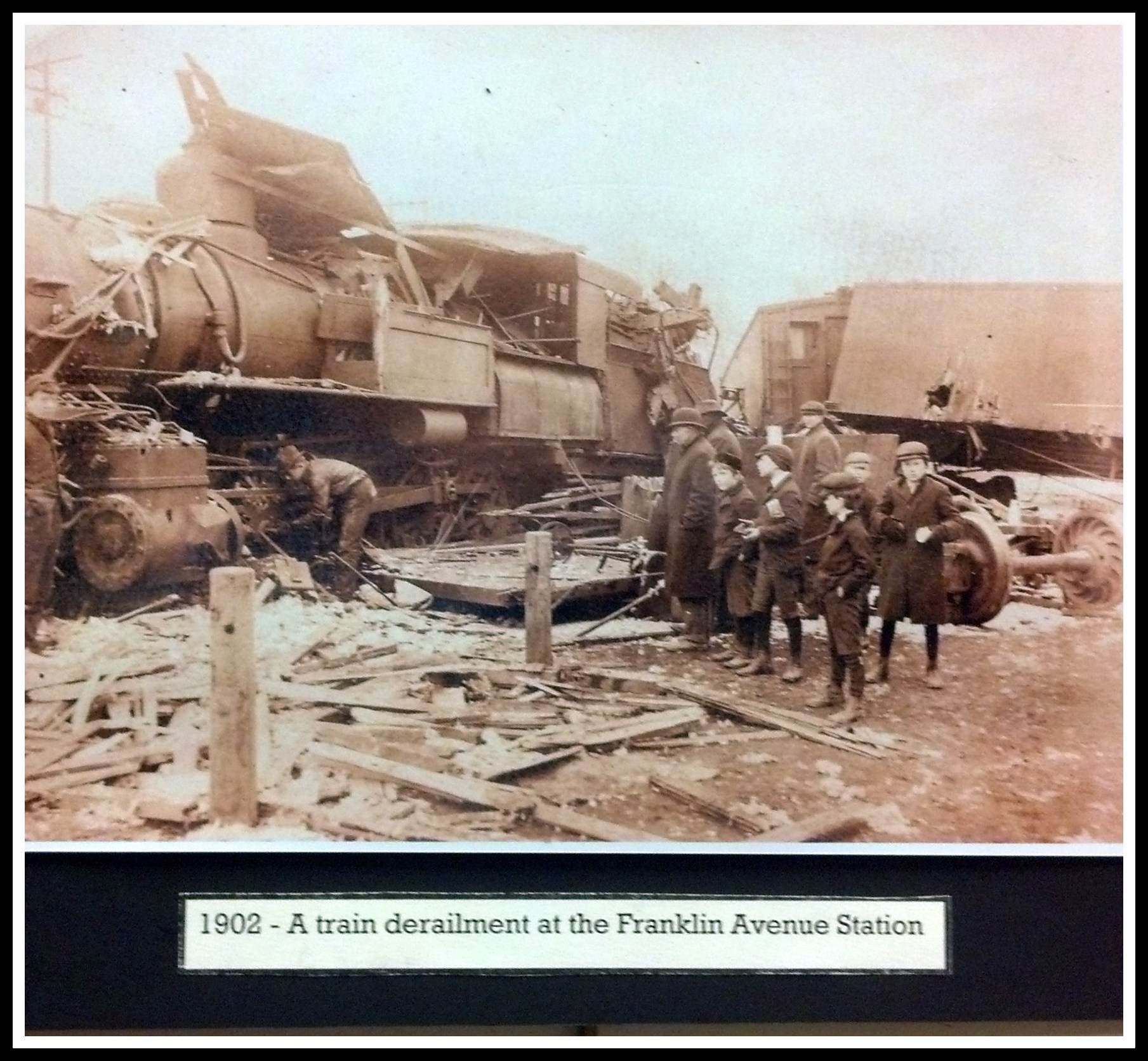 Franklin Avenue Rail Station Derailment 1902 Nutley NJ