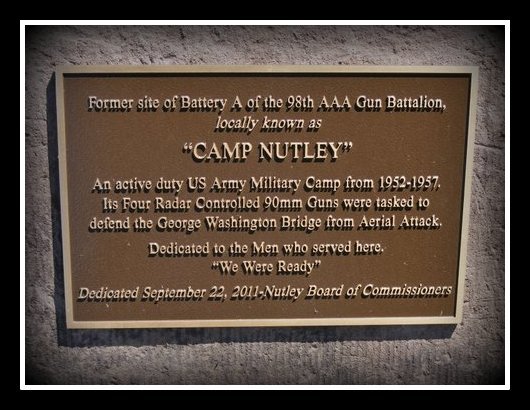 Nutley Historical Society photo collection: Camp Nutley plaque, Park Avenue, Nutley NJ