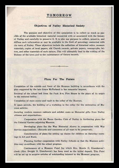 Nutley NJ Museum Dedication, 1954: Future of Nutley Museum