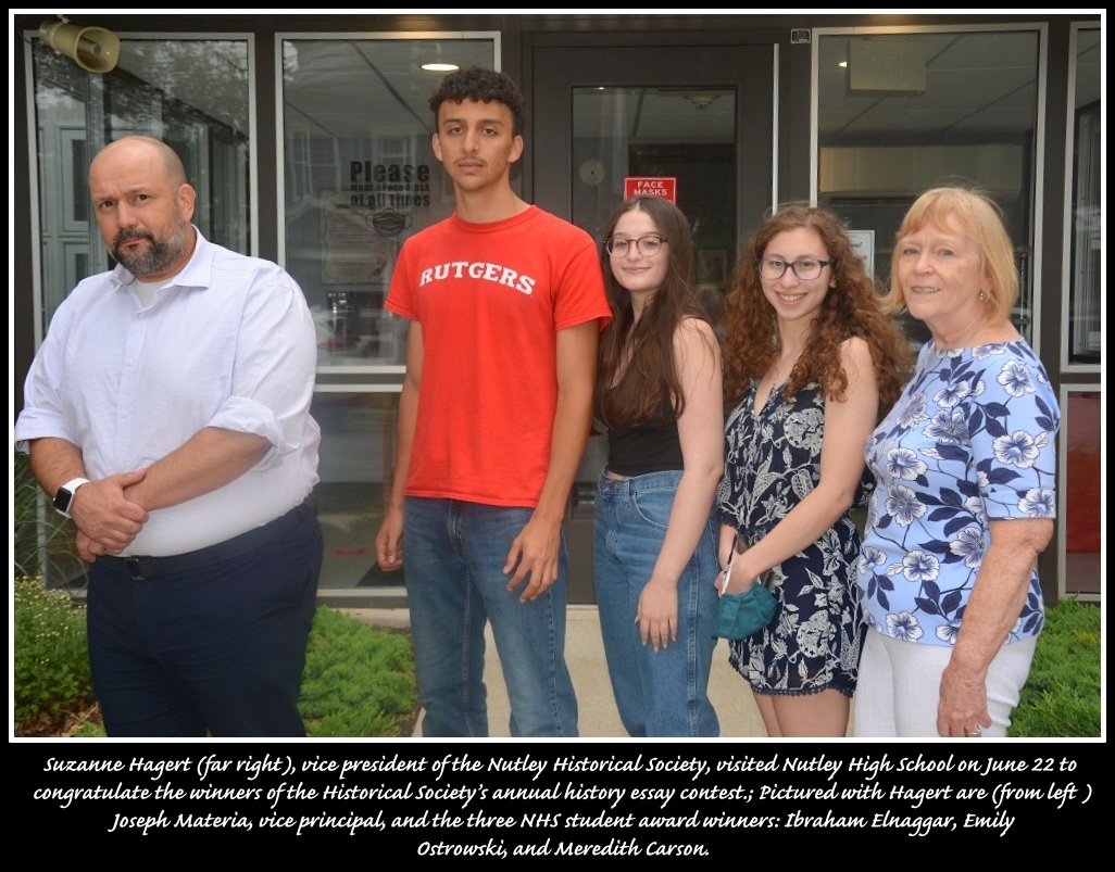 2021 Nutley Historical Society high school history essay awards