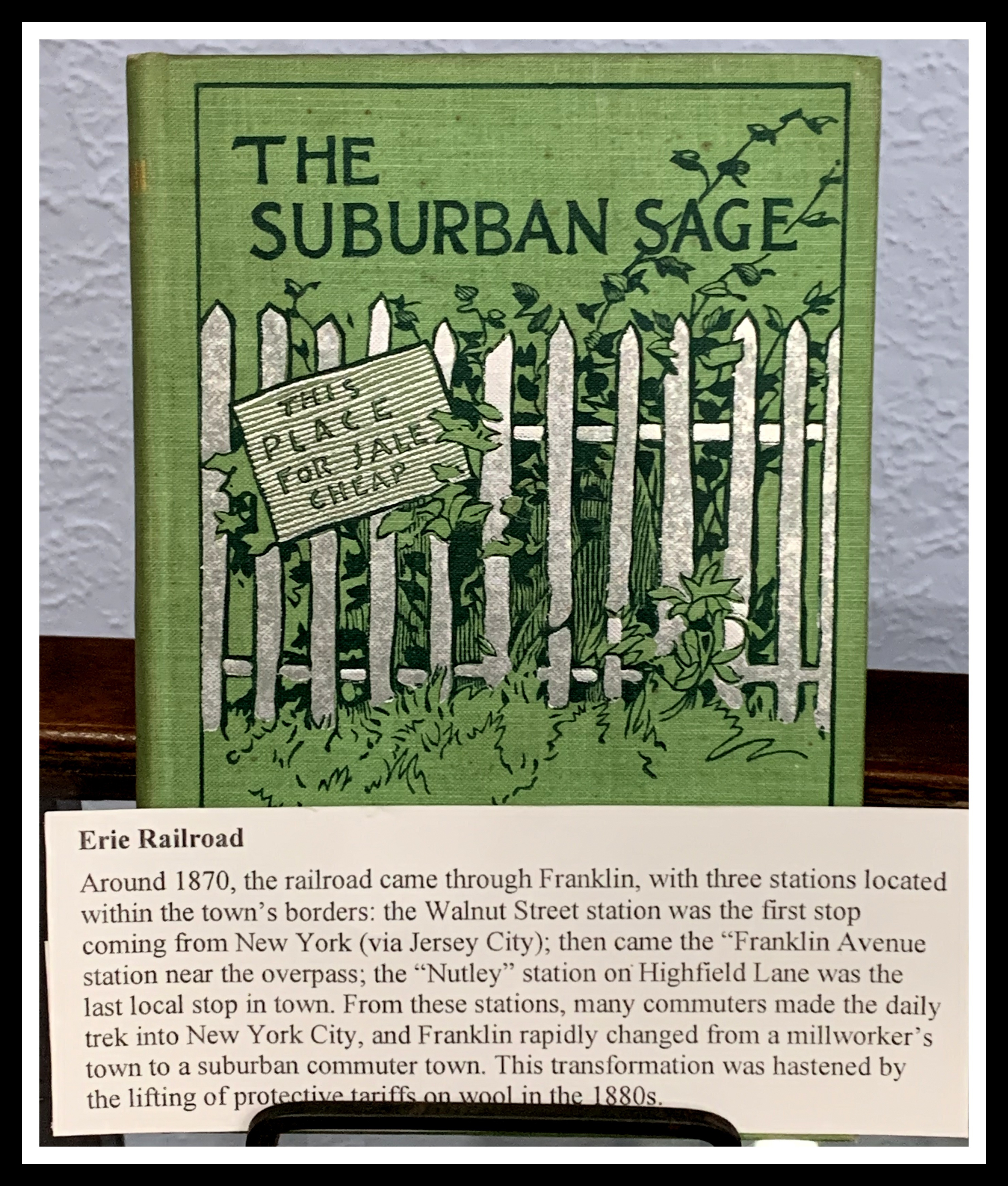 Nutley NJ Museum Exhibit: The Suburban Sage, commuting by train