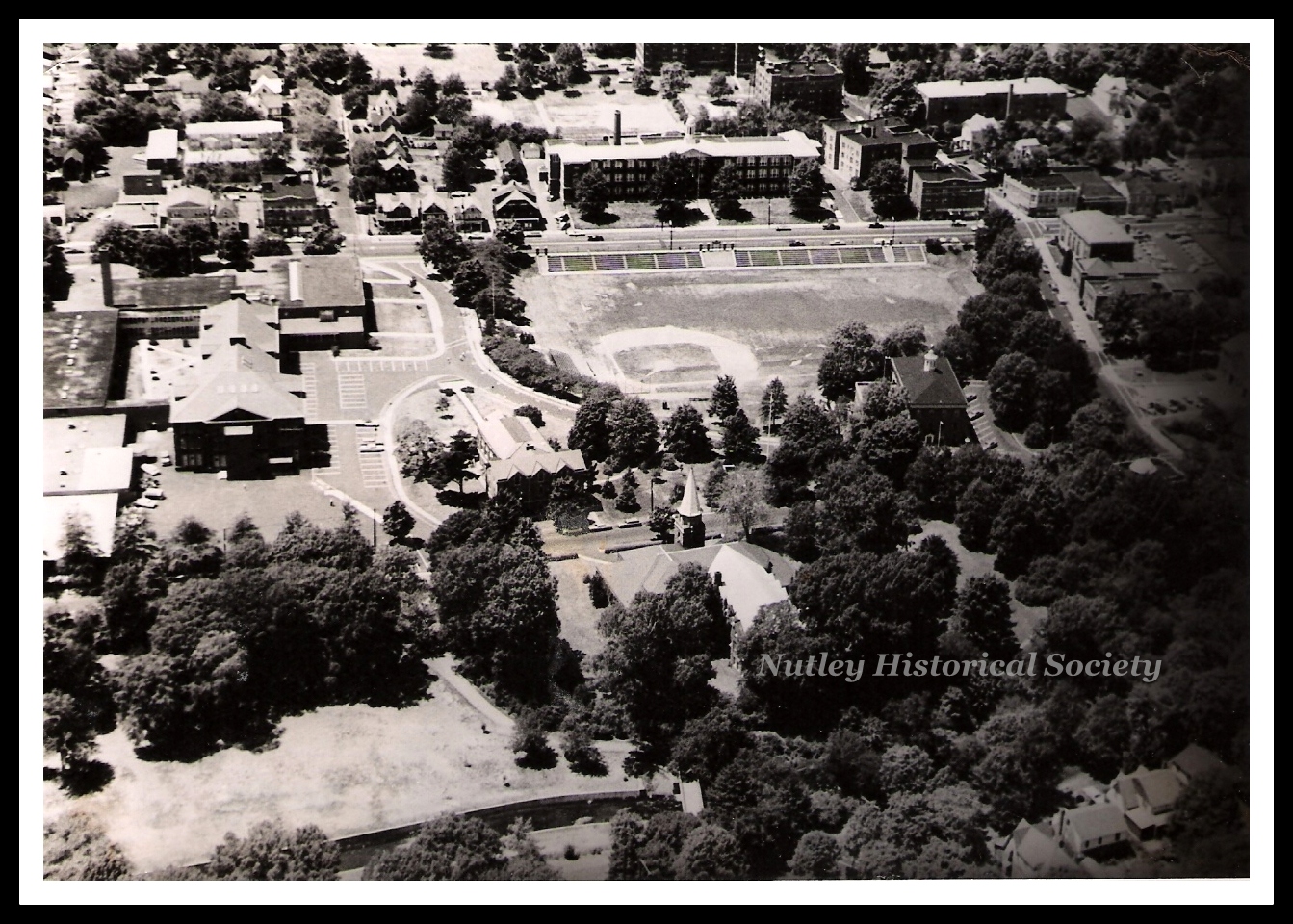Nutley Historical Society photo collection: Nutley Park Oval, aerial view