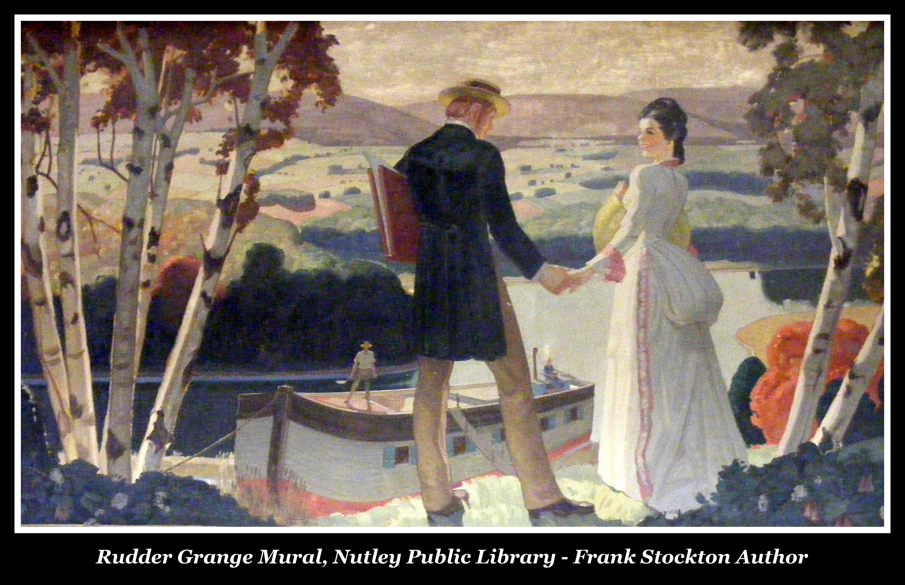 Rudder Grange novel mural, Frank Stockton author, Anthony Buccino photo