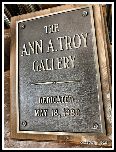 Ann A. Troy Gallery Dedication Plaque