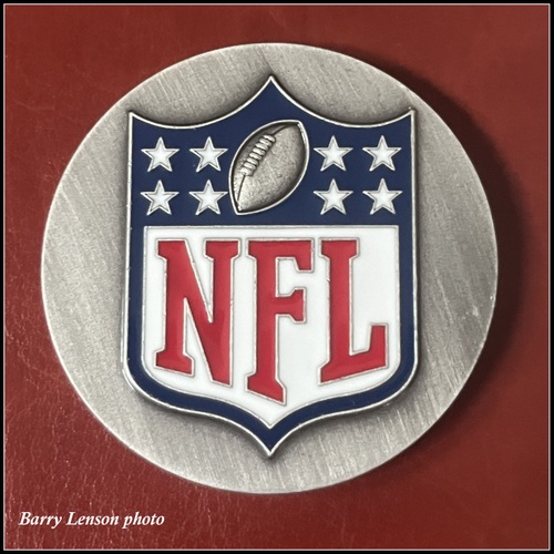NFL medallion, rear face
