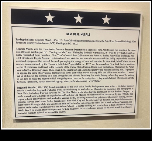 New Deal Murals info plaque