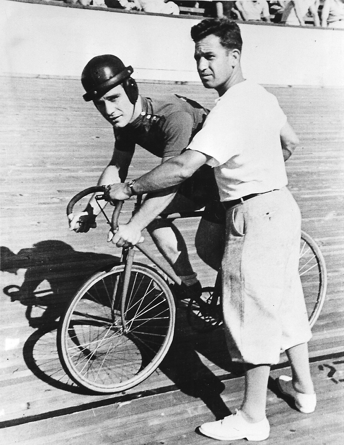 Tino Reboli at the Nutley Velodrome, undated photo, courtesy of the Jeff Groman Collection