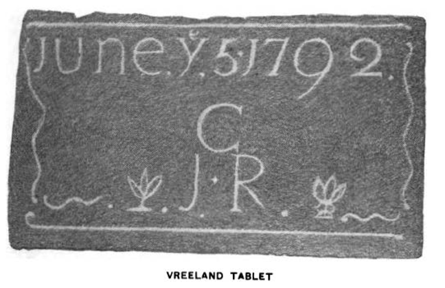Vreeland Tablet: June Ye 5 1792 C J R