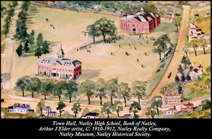 Arthur J Elder artist, C. 1910-1912, Nutley NJ Town Hall, Nutley High School, Bank of Nutley, Nutley Museum